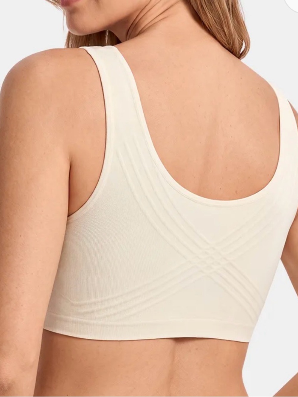 Soft Intentions Seamless Comfort Wireless Bra - Beige and Cream - Picture 7 of 7